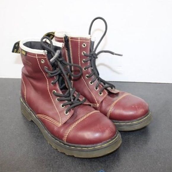 Dr. Martens Shoes - DR MARTENS Bruiser Red Boots Womens Size 5